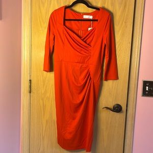 Newdow Classic Collection Cocktail Dress size L Red 👀